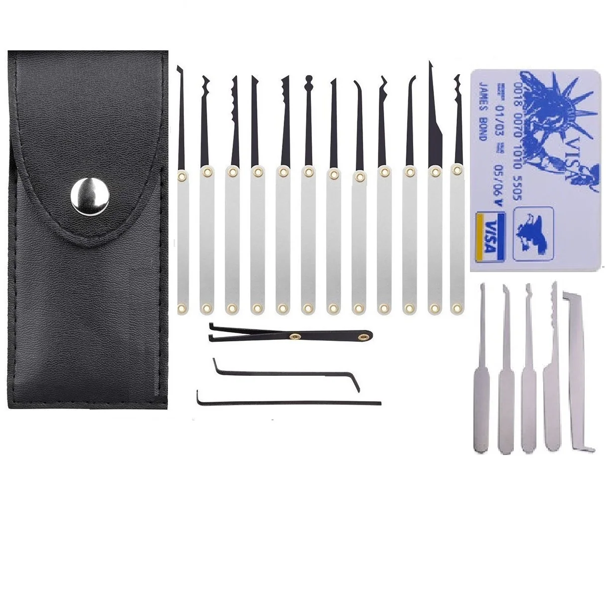 

Lock Pick Set Locksmith Tool Lock Pin Broken Key Extractor Key Remove Hooks Lock Professional DIY Hand Tools lishi pick took