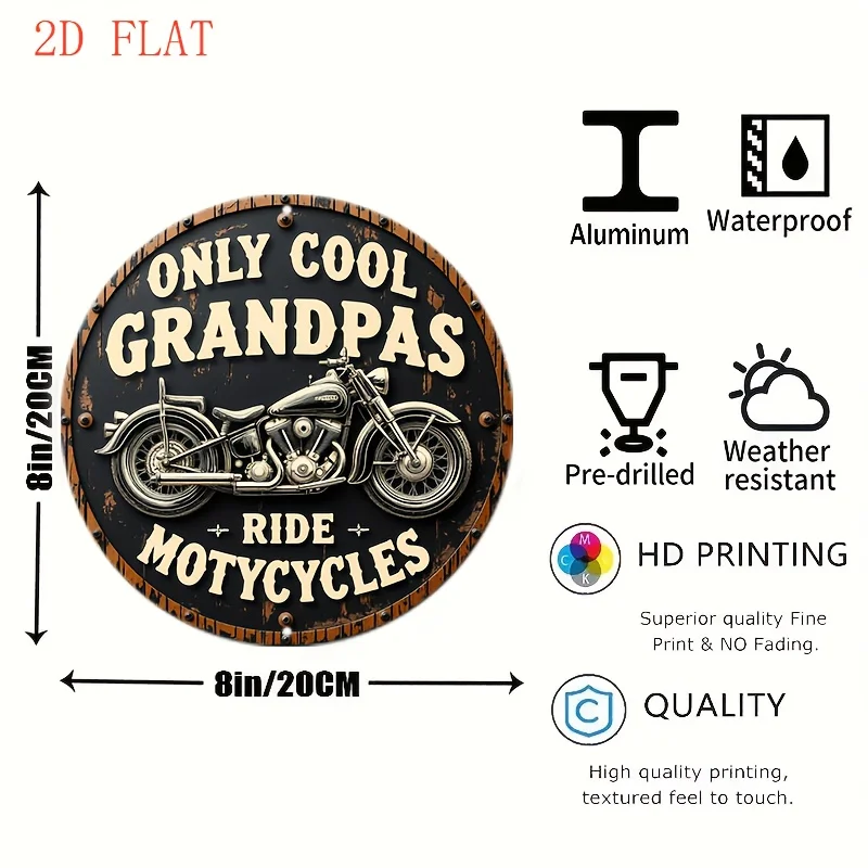 1pc Vintage Motorcycle Garage Decor - Retro Motorcycle Wall Art Sign with 
