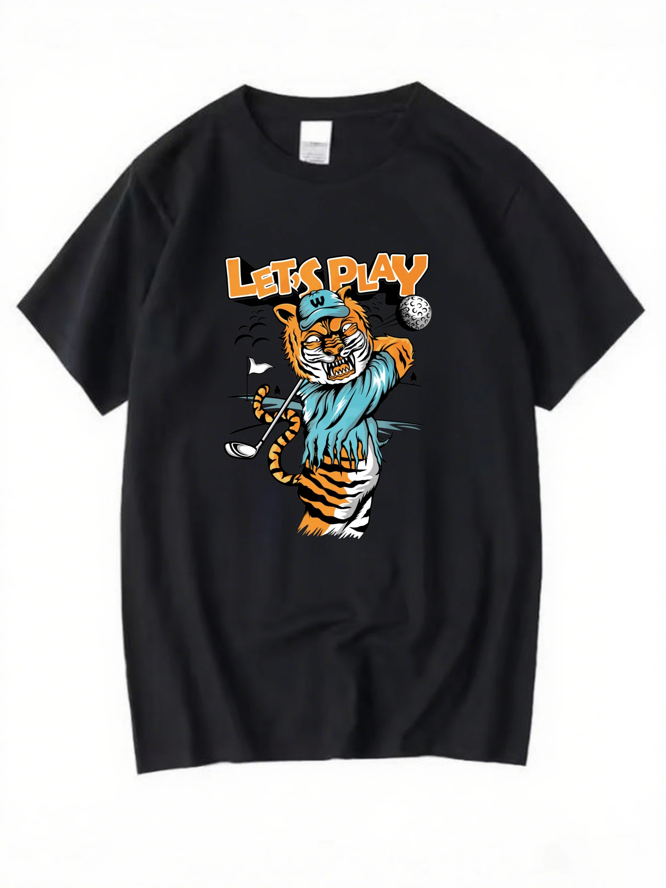 

Vintage Colorful Dragon Graphic T-Shirt for Men, Fantasy Style Short Sleeve Tee, Mythical Dragon Print Tops