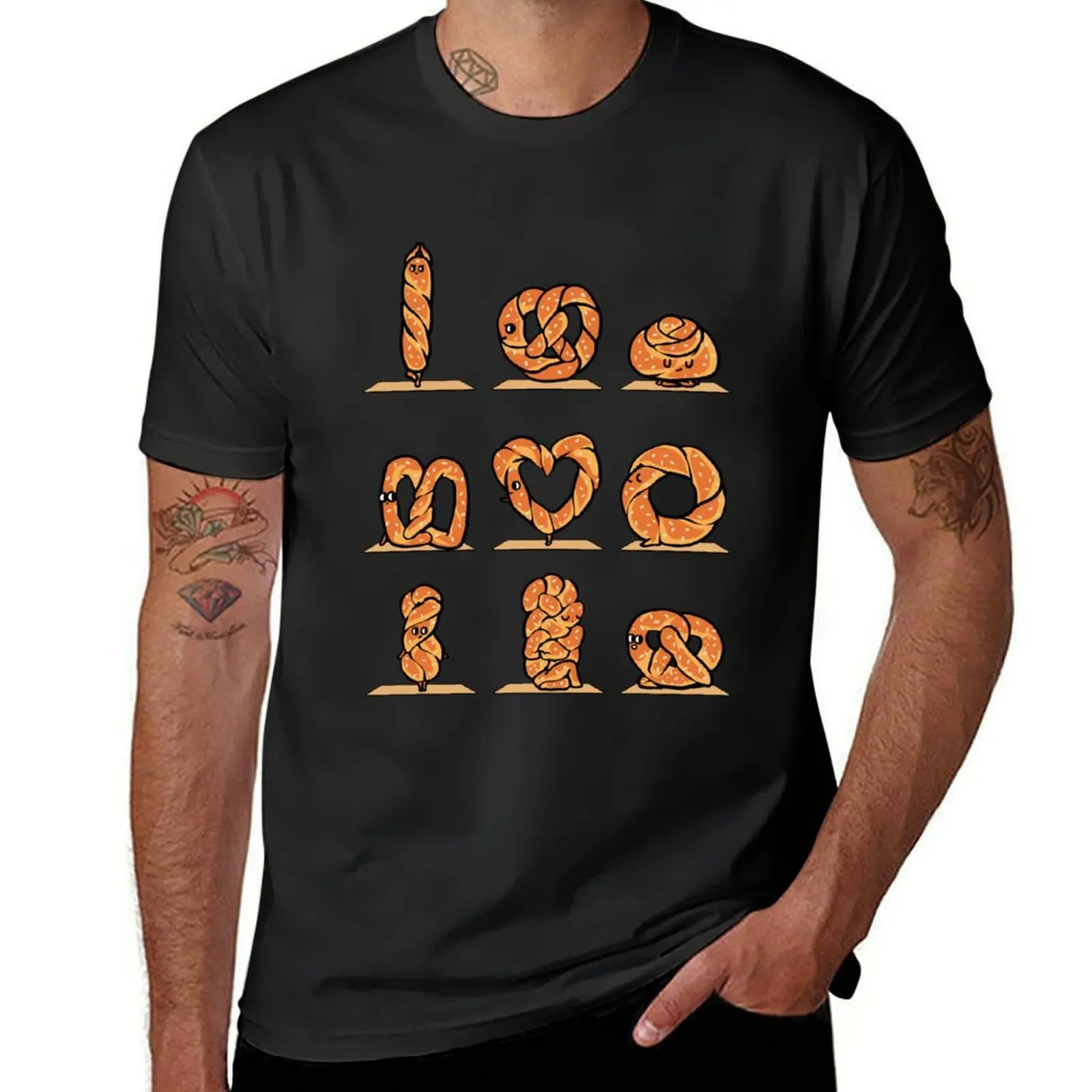 Pretzel Yoga T-Shirt aesthetic clothes cute tops boys animal print animal prinfor boys fruit of the loom mens t shirts