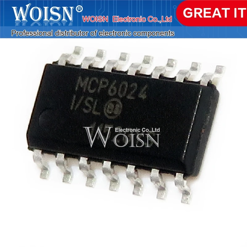 5pcs/lot MCP6044-I/SL MCP6044 MCP6024-I/SN MCP6024 SOP-14 In Stock