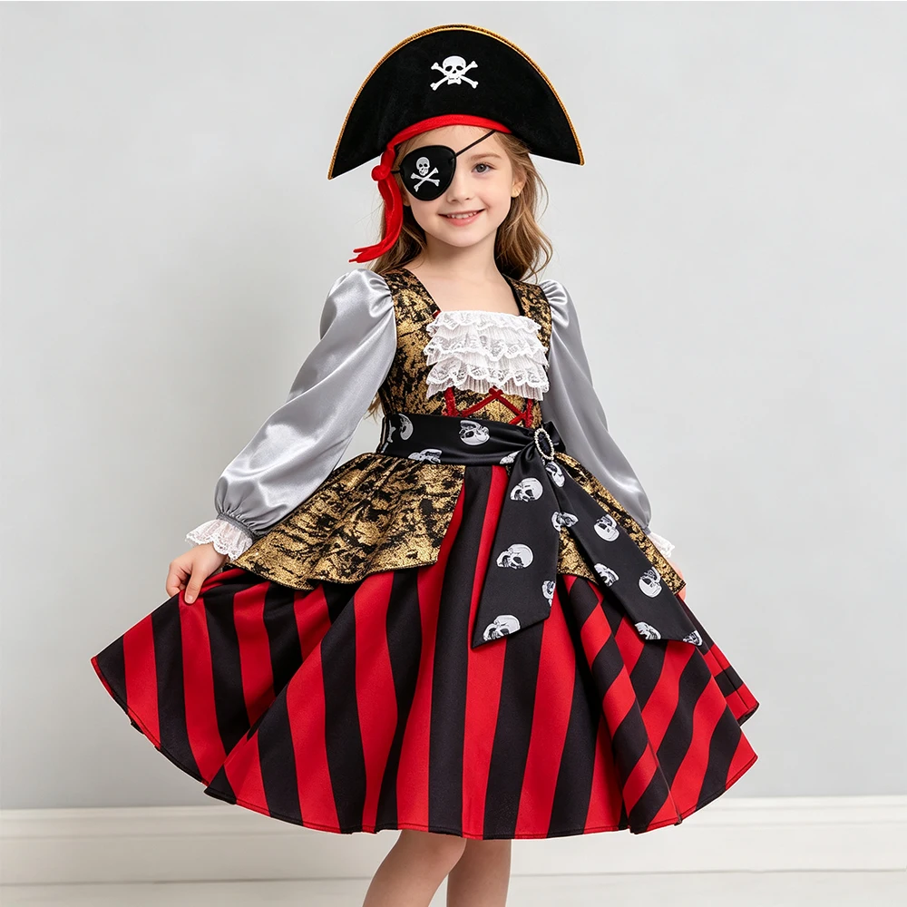 Kids Pirate Couple Costume Set - đánh giá và giá Sewing Vest