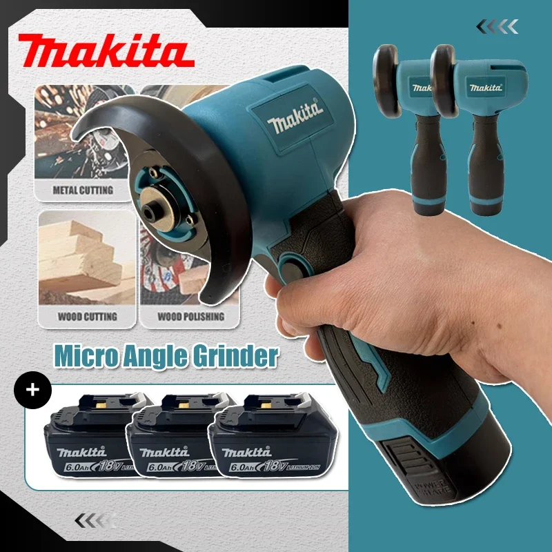 

Аккумуляторная мини-угловая шлифовальная машина Makita 12В, 19500 об/мин, ручная, для шлифовки, полировки и резки, электроинструмент
