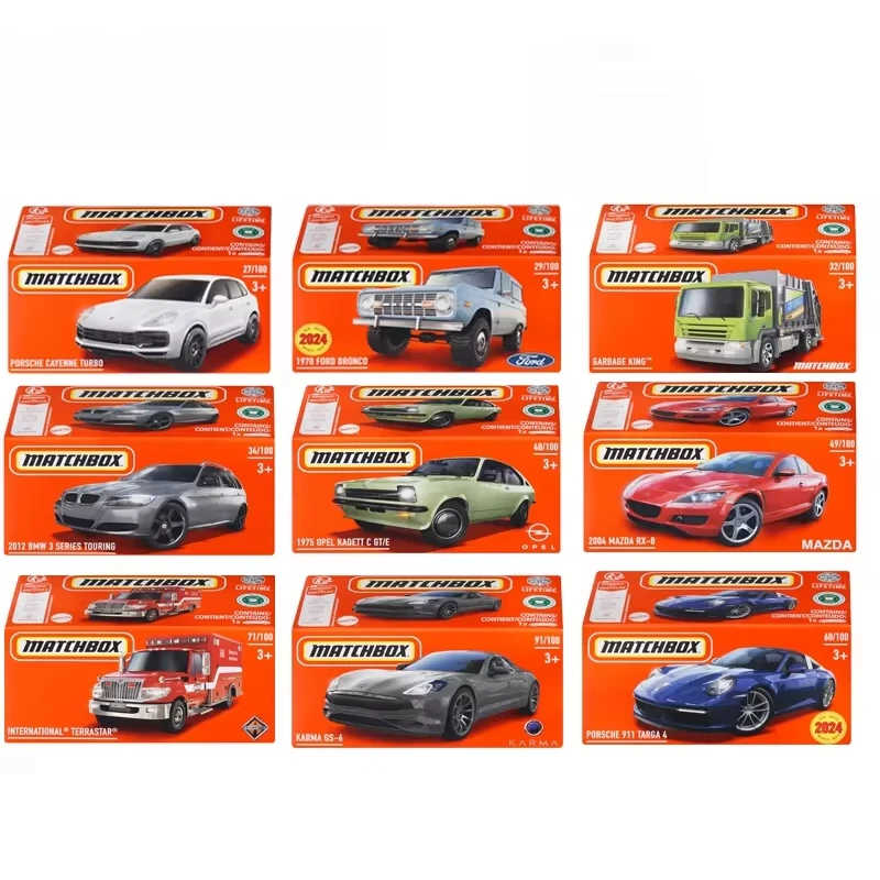 2024 оригинальный Mattel Matchbox Автомобильные Игрушки для мальчиков 1/64 литая машина Porsche Cayenne Turbo BMW 3 Opel Kadett Mazda RX-8 Terrastar