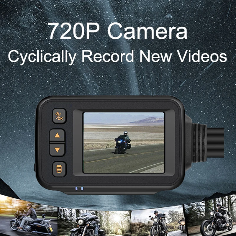 Moto Impermeable GPS Dashcam 720P Waterproof Shockproof Dual Videoregistratore with 720P WIFI Fotocamera New Condition view 3