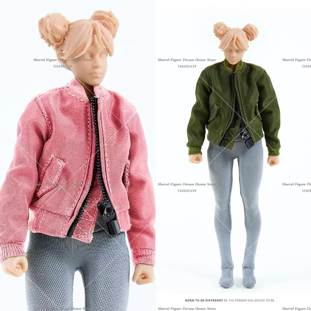 3 Colors 1/12 Scale Fashion Women's Jacket Coat Yoga Pants Clothes Set Model for 6 inch Romankey Action Figure Doll