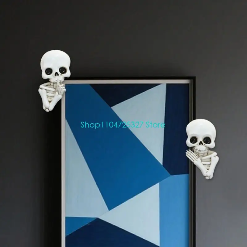D8KF الراتنج الجمجمة الجدار ملصق إطار الباب الديكور لإطارات الأبواب الأثاث الجدار #3