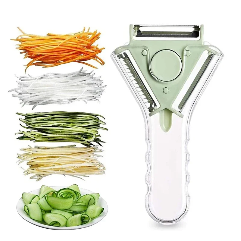 

3-in-1 Peeler Vegetable Melon Fruit Potato Carrot Cucumber Multifunction Grater Julienne Peeler Slice Home Kitchen Tool