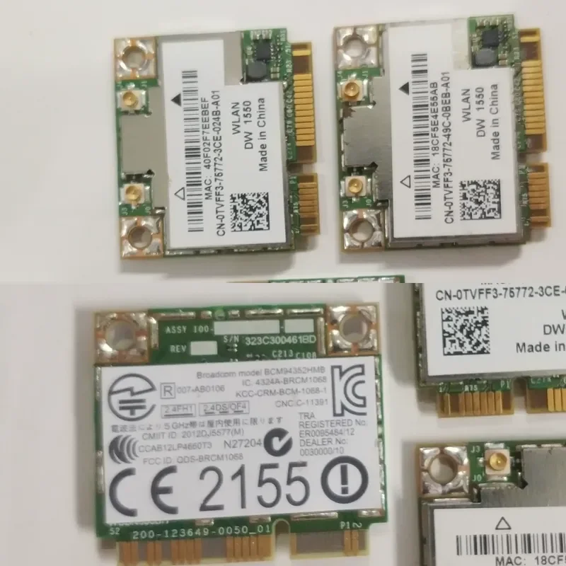 DW1550 Broadcom BCM94352HMB Gigabit Wireless Network Card AC Dual Band 5G Bluetooth for Mac Built-in WiFi