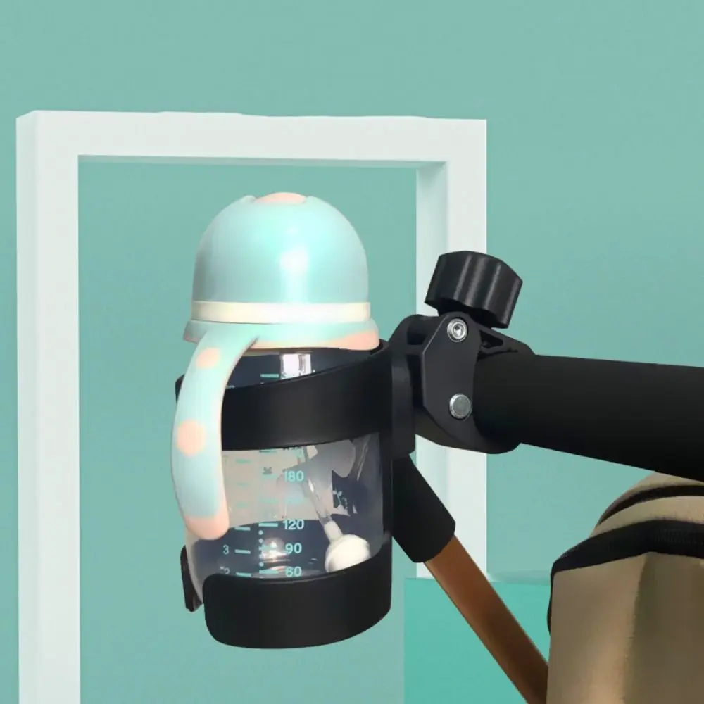 عربة أطفال حامل أكواب لعربة الأطفال 360 درجة °   تدوير متعددة الوظائف زجاجة ماء للدراجة حامل يدفع باليدين الملحقات المضادة للانزلاق
