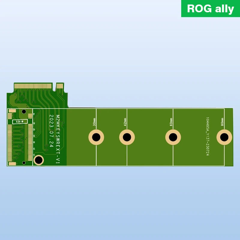 Custom Rogally Modified M2 Hard Disk Rogally Handheld Transfer Board 90 Degree M2 Adapter Card 4-Layer PCIE 4.0 Short W/Blocks