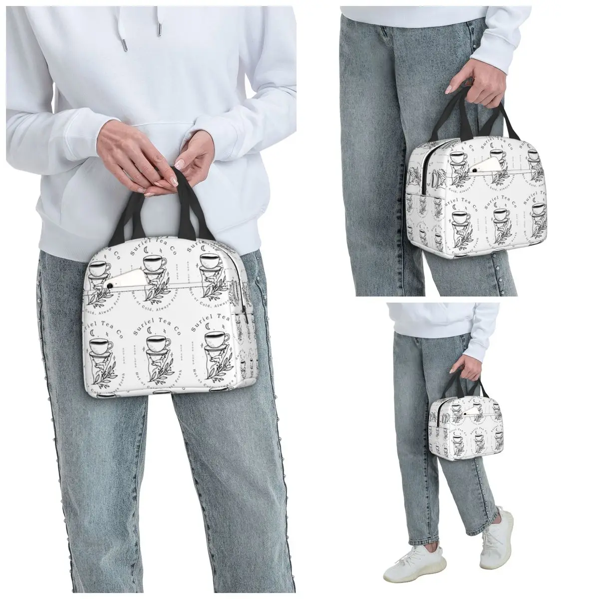 ACOTAR Suriel Tea Co Insulated Lunch Bag for Women Office Cooler Thermal Food Box Tote Portable Lunch Boxes Container