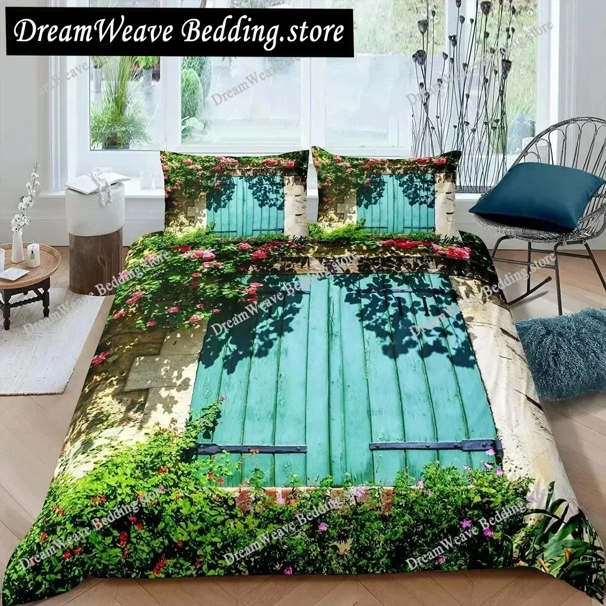 3D Print Wood Barn Door Bedding Set Boys Girls Twin Queen King Size Duvet Cover Pillowcase Bed Boys Adult Home Textileextile9639