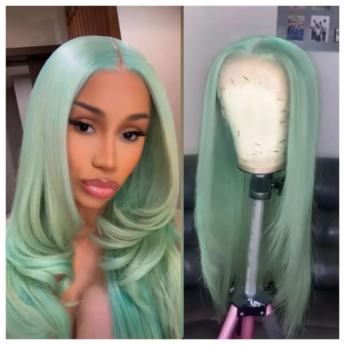 Light Purple Layered Wig Straight Lace Frontal Wig PrePlucked 13x4 HD Lace Wig Synthetic High Quality Heat Resistant Cosplay