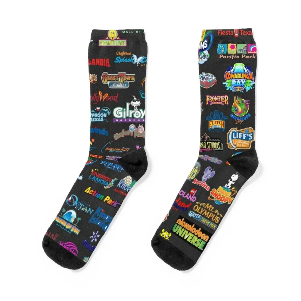 

Amusement Parks Socks New year's Run football man Men's Socks Luxury Women's