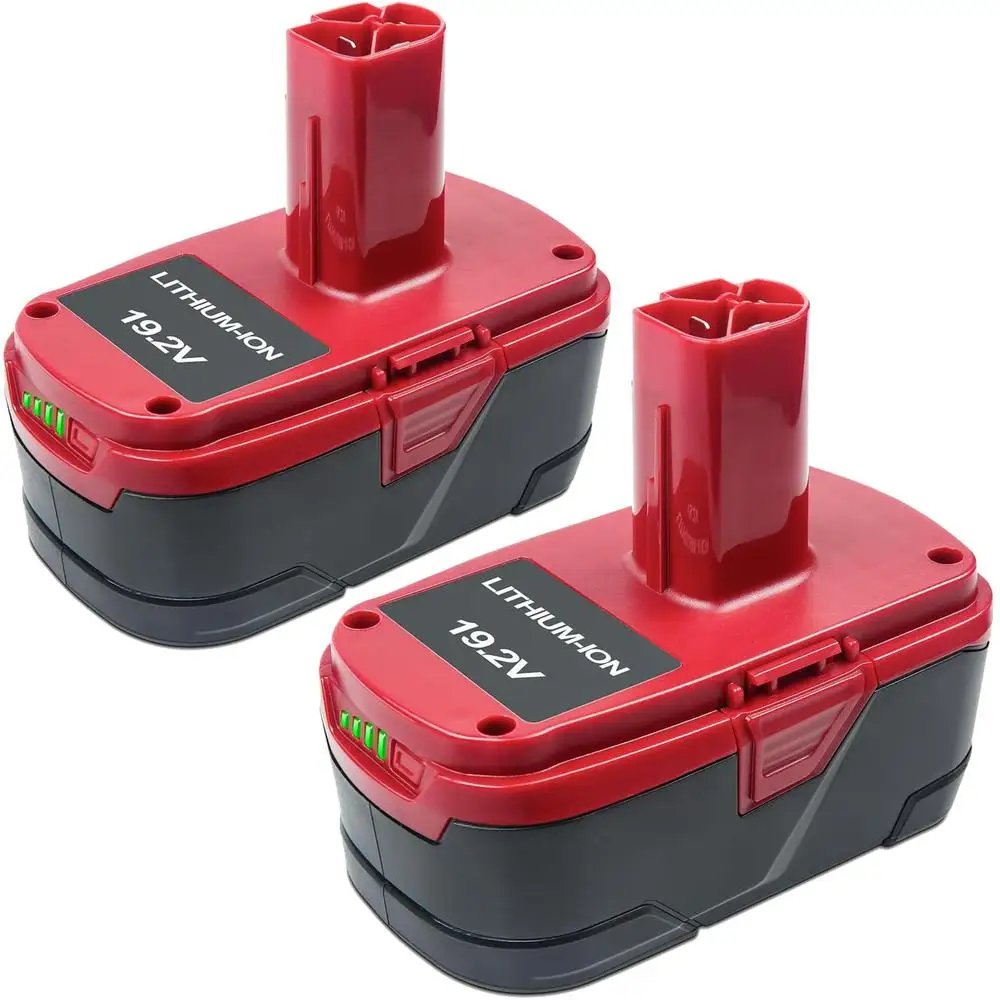 19.2V Craftsman C3 Battery Lithium ion 6.5Ah 2Packs Fire Resistant ABS PC Sturdy Case Strong Power Effective Work Compatible