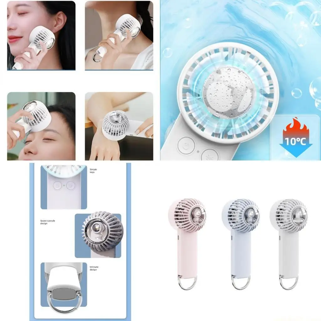 Portable Hand Fan Mini Semiconductor Refrigeration Cooling Fan 4000mAh Battery