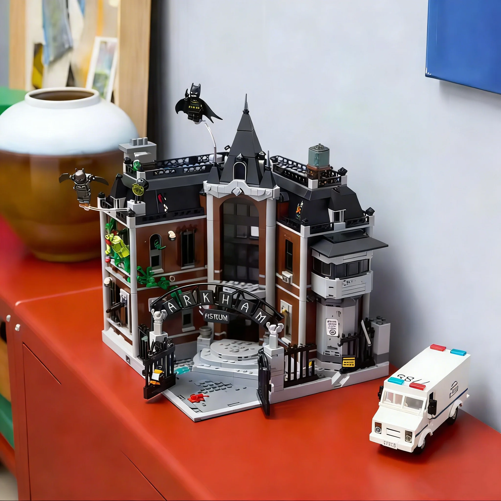 2026 NEW2953PCS Arkham Asylum building model,suitable as a birthday gift, collection item or decorativepiece for adults