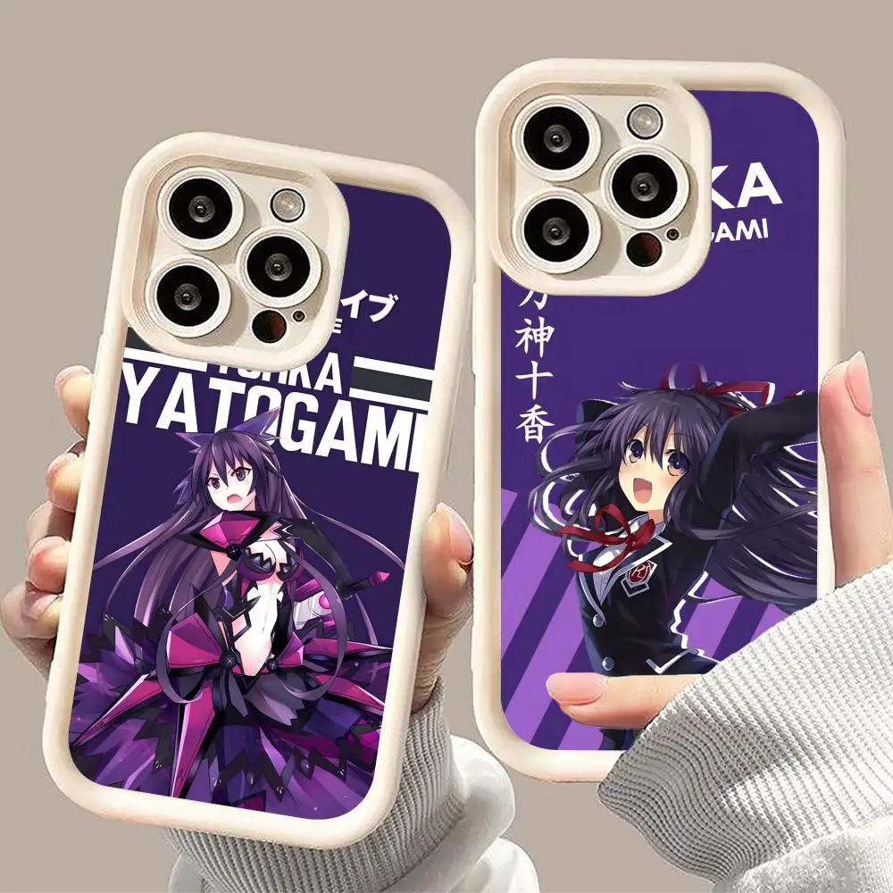 

Date a Live Tohka Yatogami Phone Case for iPhone 17 16 15 14 13 12 11 Air Pro Max Plus Thicken TPU Colorful Cover Luxury Pretty