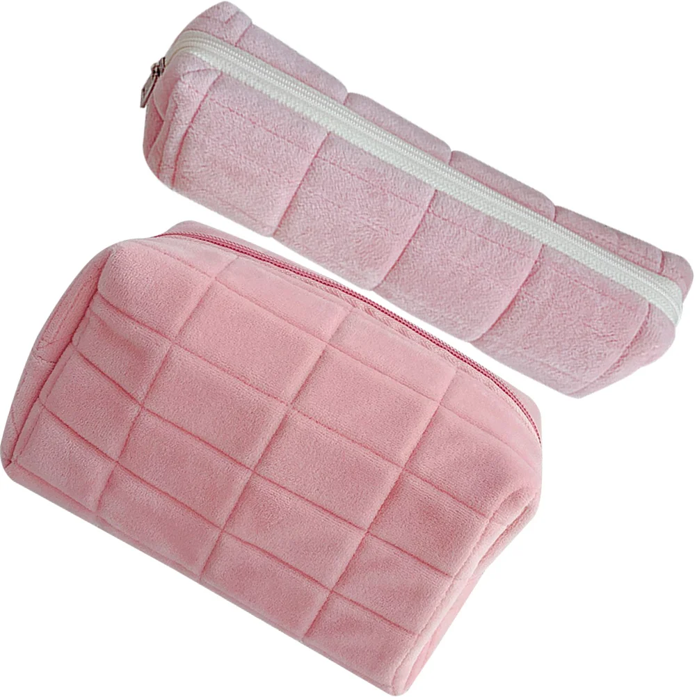 

2Pcs Storage Bags Large Capacity Makeup Organizer Toiletry Pouch Portable Travel Makeup Bags for Women