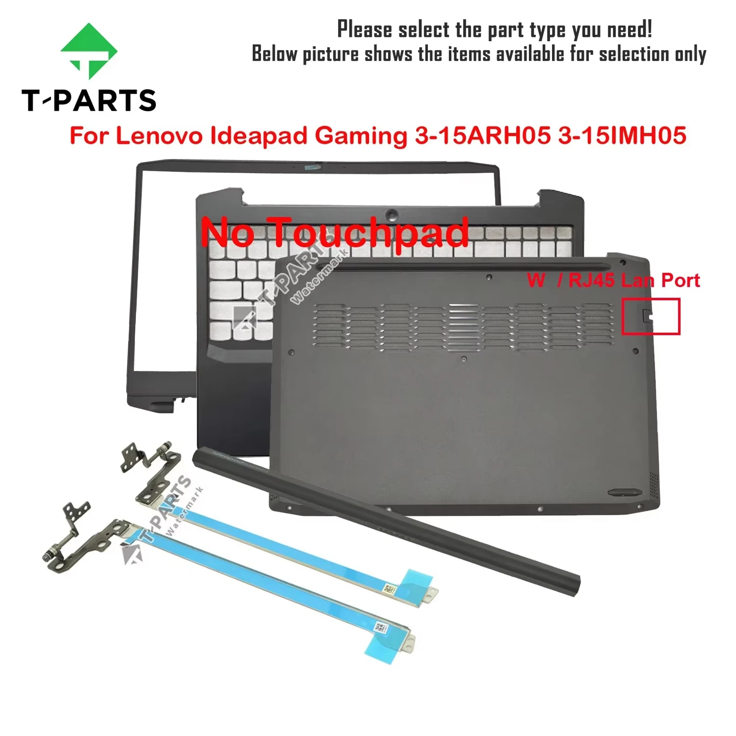 Orig New For Lenovo Ideapad Gaming 3-15ARH05 3-15IMH05 81Y4 Lcd Front Bezel Palmrest Bottom Case Hinge Set Cap