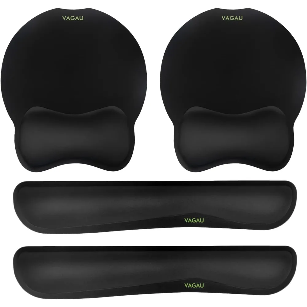 Memory Foam Wrist Rest and Mouse Pad Set, Typing & Wrist Pain Relief, Office, Laptop, Computer, Gaming (2 Pack)