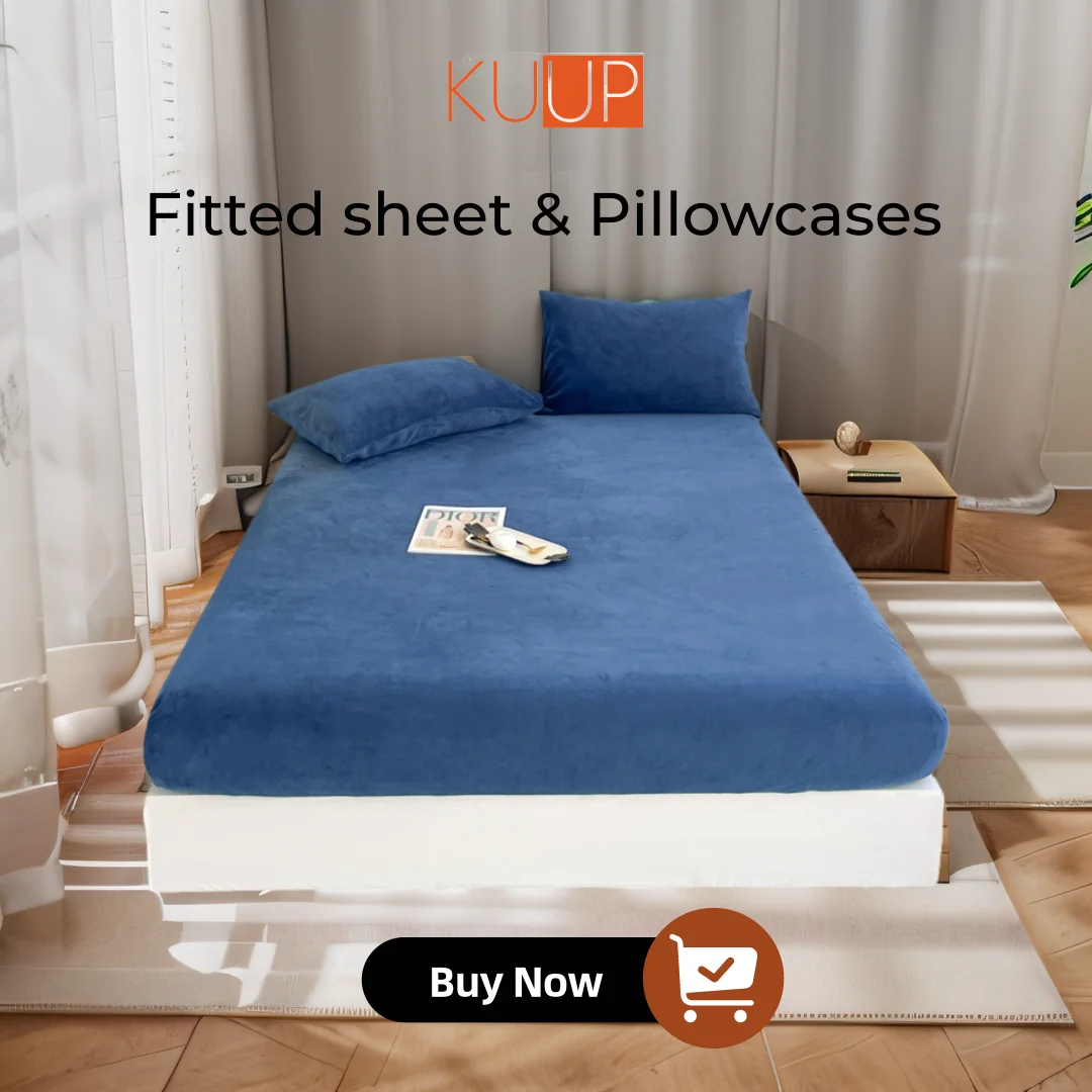

3pcs Double Bed Velvet Mattress Cover Protector 185gsm Warm Plush Elastic Fitted Sheet Pillowcases Set Bedding Accessories