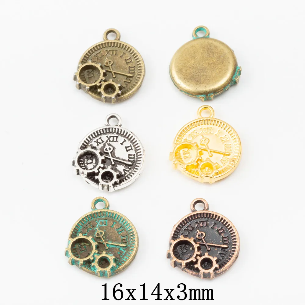 

35pieces (clocks and watches) vintage zinc alloy charm metal pendant DIY jewelry discovery making accessories 1639