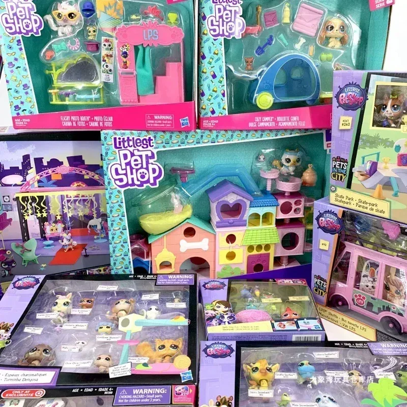 Hasbro Littlest Pet Shop LPS Figurki akcji Śliczne zabawki modele zwierząt Ozdoby na biurko Zabawki domowe dla dzieci Prezenty urodzinowe