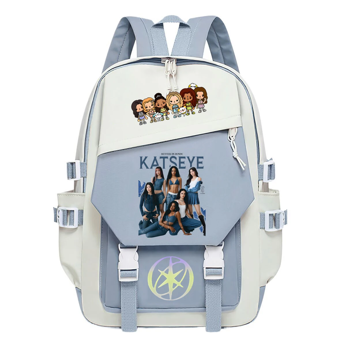 

Global Girl Group KATSEYE Backpack Child School Bag High Quality Student Boys Girls Laptop Bagpack Fashion Korean Style Backpack