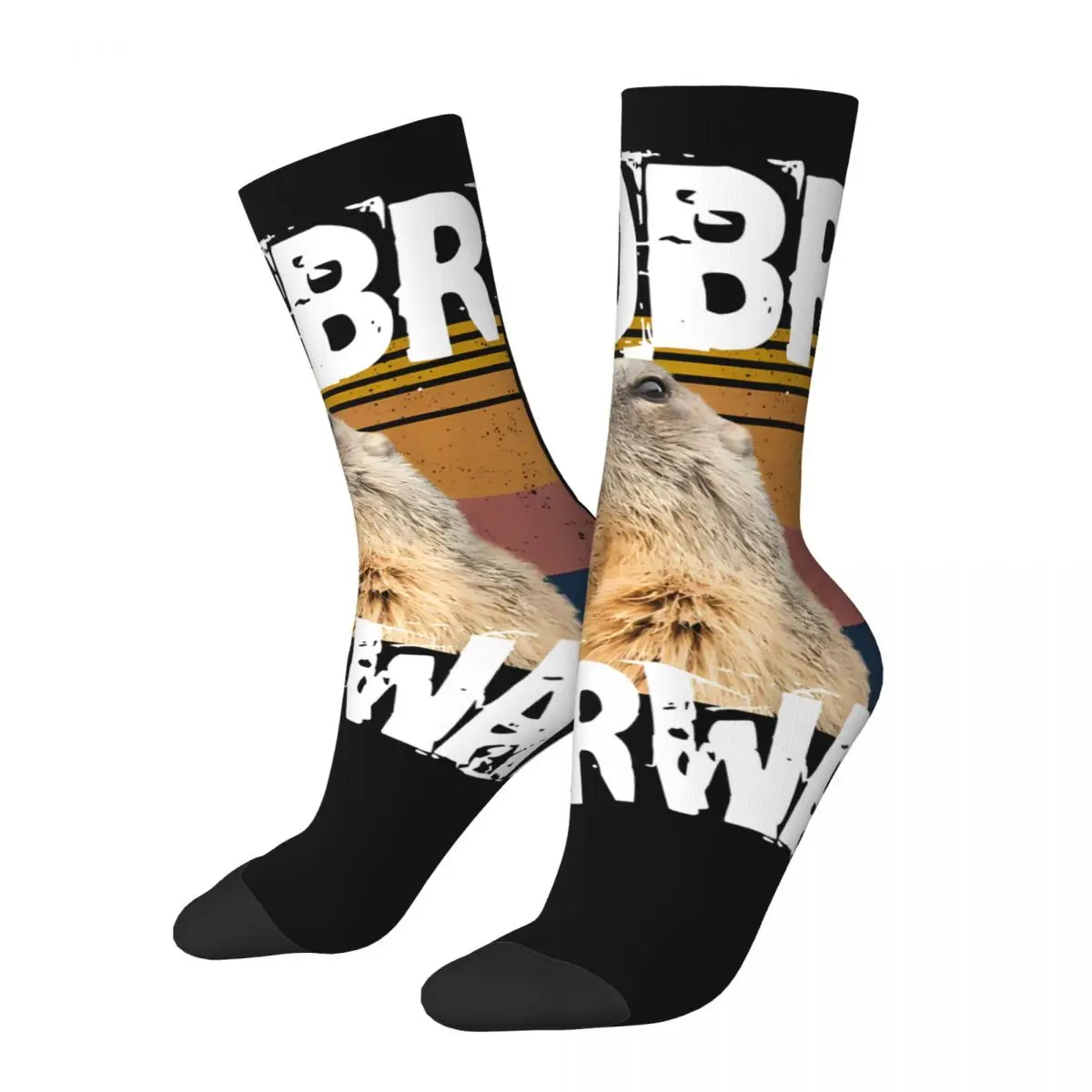 

Funny Crazy Sock for Men Epic Hip Hop Harajuku Bobr Kunwa Funny Beaver Happy Quality Pattern Printed Boys Crew compression