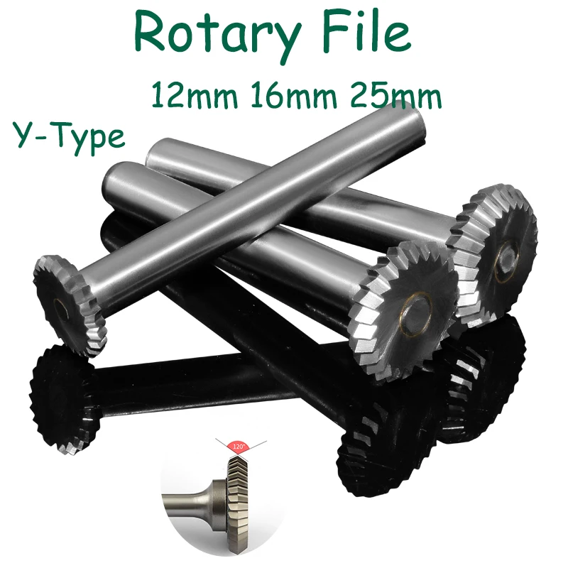 

Carbide Rotary File Wood Carving Sanding Tool Tungsten Steel Y-Type 120 ° Disc-Shaped Sanding Head 6mm Handle Y1202M06 Y1603M06