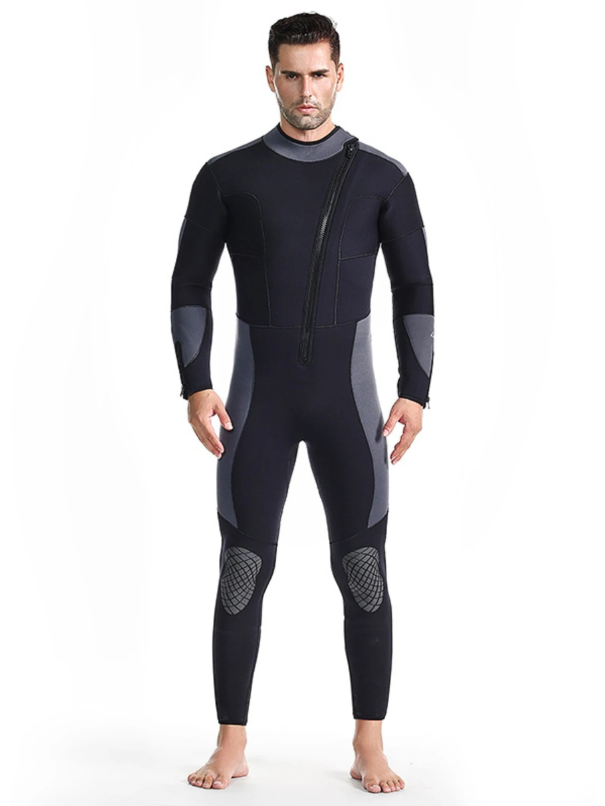 5MM thick warm long sleeved wet diving suit for both men and women with cold resistance