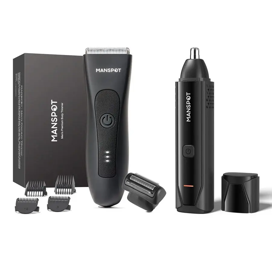 ماكينة تشذيب شعر الأنف والأذن للرجال ماكينة تشذيب شعر الجسم 2 في 1 ماكينة حلاقة فويل #1