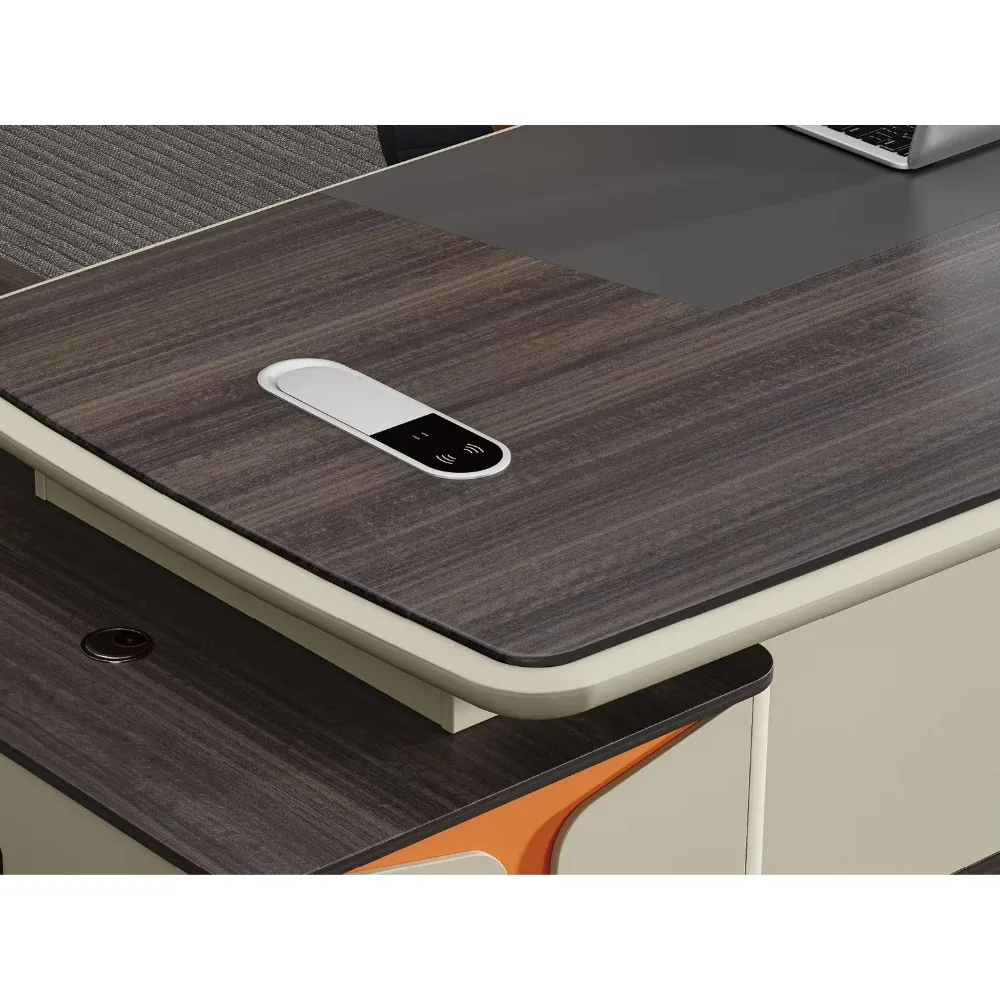 

Изготовленная на заказ офисная мебель бизнес-босса, коммерческая роскошная мебель для руководителя, L-образный офисный стол