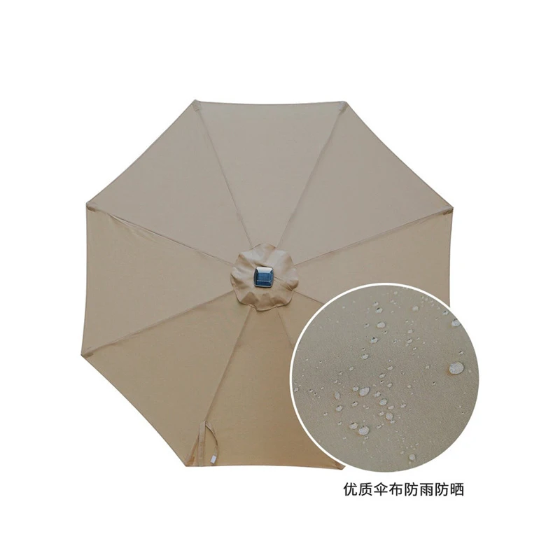 Outdoor Sofa Outdoor-Powered Parasol With Lights, Waterproof,-, Wind-Resistant, Thickened 2.7M Circular Courtyard Garden C