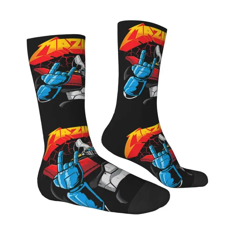 Cool Mens Mazinger Z Dress Socks Unisex Warm Breathbale 3D Print UFO Robot Anime Crew Socks