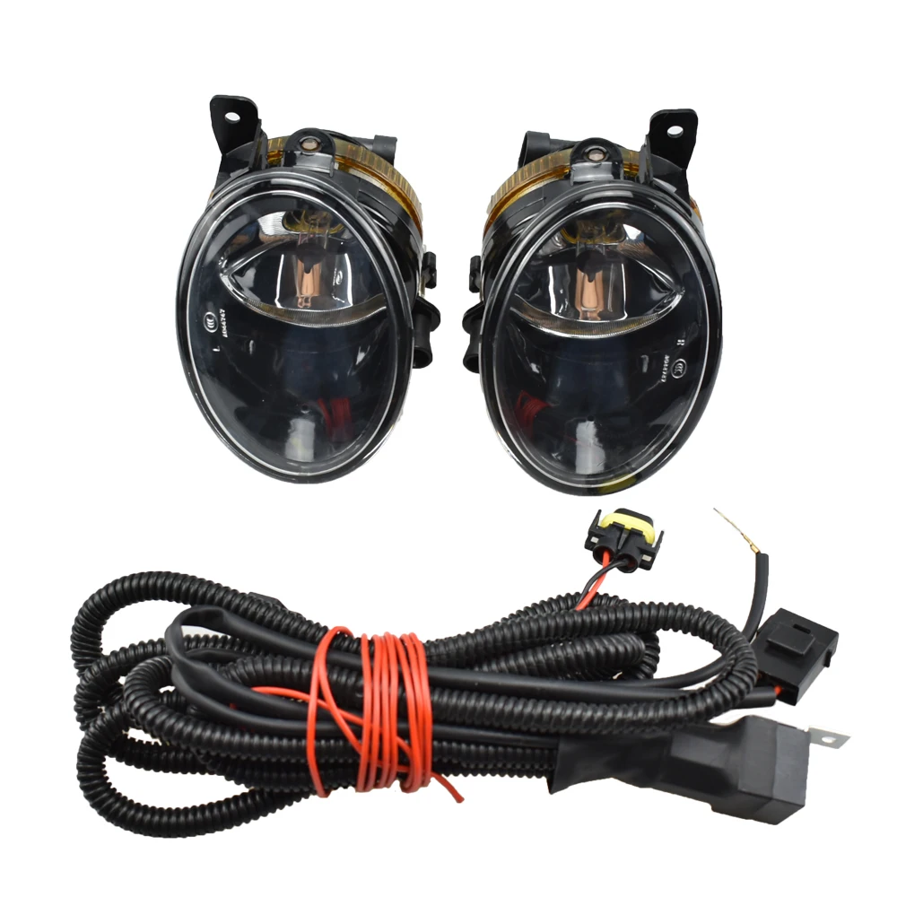 2 SZTUK do VW Transporter Multivan Caravelle T5 T6 2010 2011 2012 2013 2014 2015 Przednia halogenowa lampa przeciwmgielna z kratką i przewodem — zdjęcie 7
