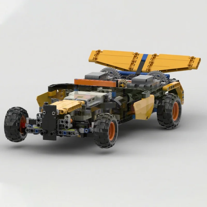 581 قطعة MOC بسيط RC سباق السيارات النموذج الفني اللبنات العمارة تجميع اللعب DIY فكرة هدايا عيد الميلاد الطوب عيد ميلاد #5