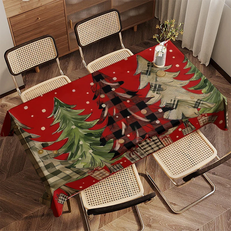 Christmas Snowflake Tablecloth Restaurant Kitchen Tablecloth Living Room Home Decoration Rectangular Party Decoration