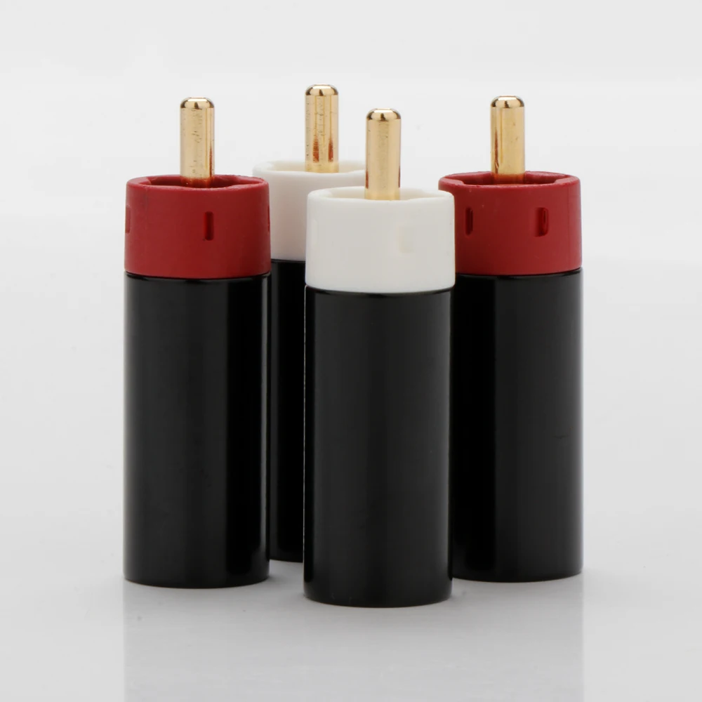 Hi End DIY RCA-Anschlüsse, Aluminiumlegierung, vergoldet/versilbert, Lautsprecher, RCA-Stecker, Klinkenanschluss, 4 Stück – Detail 7