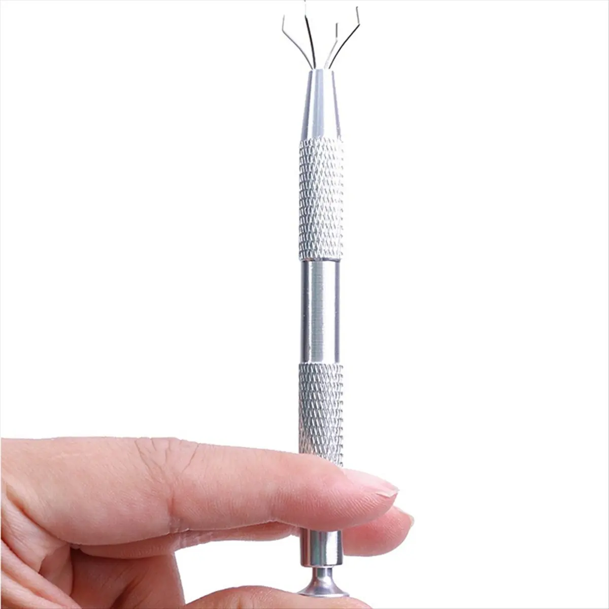 【SPECIAL OFFER】4 Jaw Pick Up Tool 4 Jaw Gripper for IC Chip Electronic Component Nail Screw Clamping Hand Tool Blue