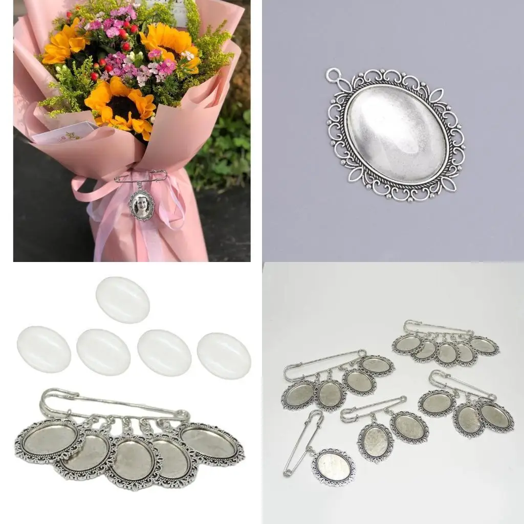 

A52E Photo Frame Brooch Fashion Accessories Pendant Brooch for Special Occasions