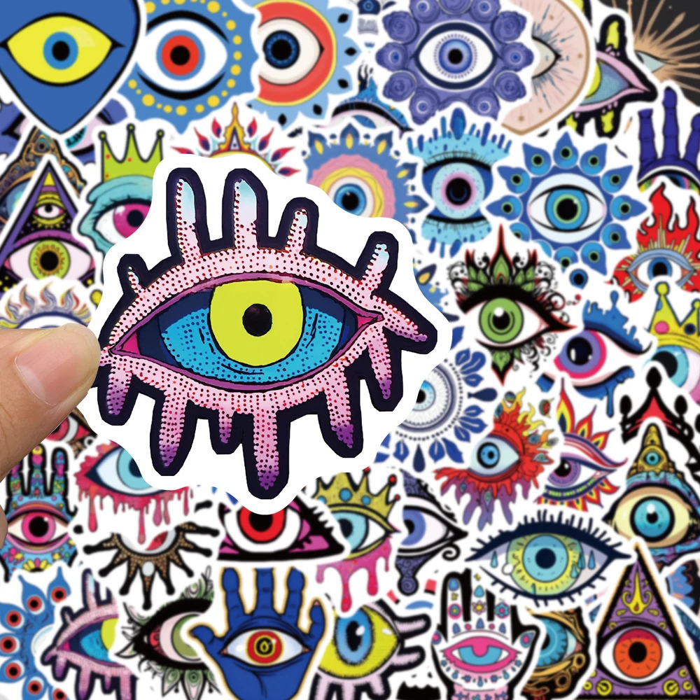 10/30/54PCS Cool Cartoon Turkish Evil Eye Graffiti Stickers Decals DIY Laptop Phone Car Waterproof Exotic Kids Sticker Toy Gift