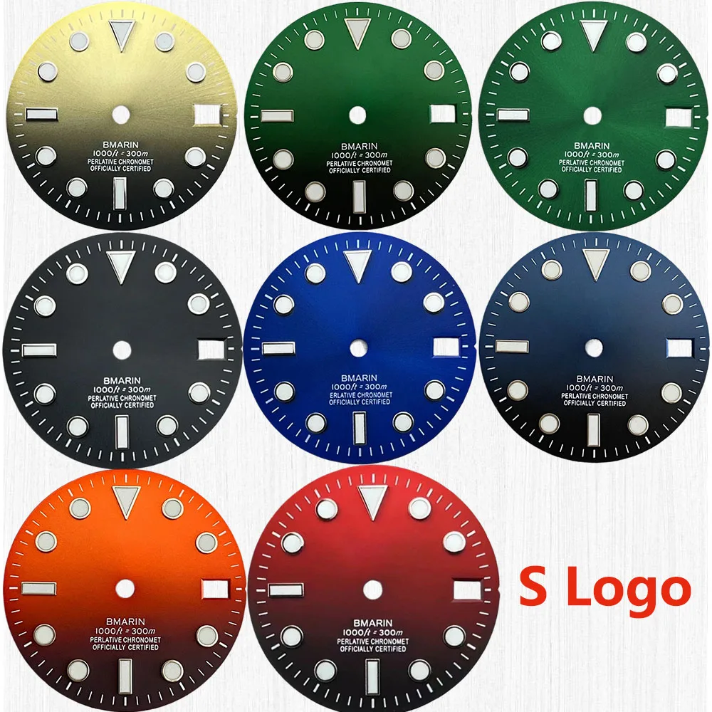 

8 Styles 28.5mm Watch Dial Blue Luminous SUB NH35 Dial Suit For NH35/NH36 Movement Watch Modification Accessories