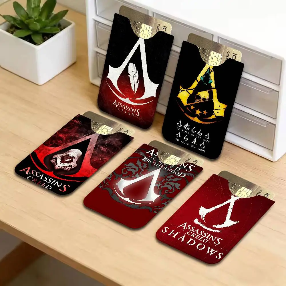 A-Assassin's C-Creed-es PU Leather Card Holder Sleeve for Credit Cards,Secure/Slim Design, Travel Storage Essentials
