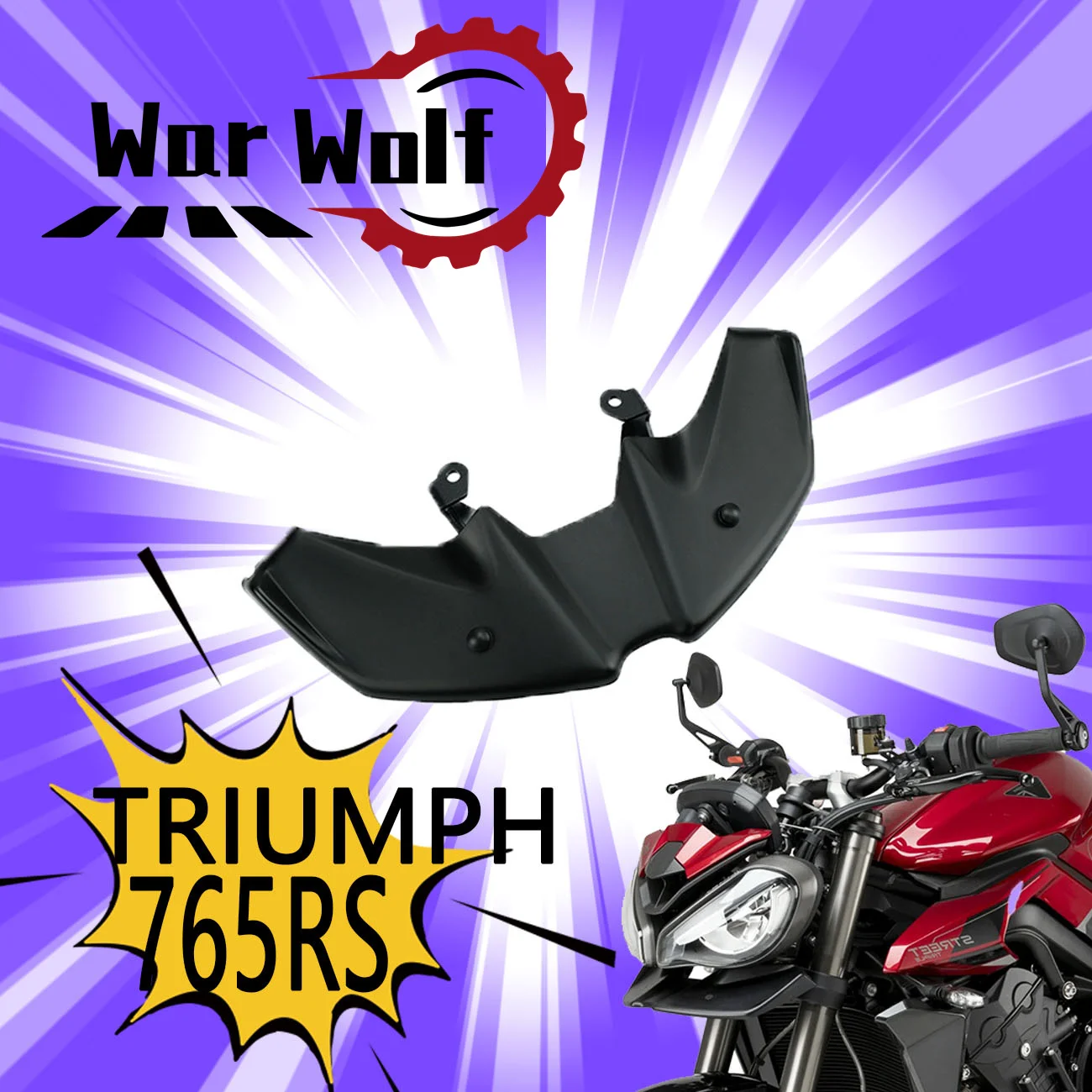 

For TRIUMPH Street Triple 765RS 765 RS 2023 2024 2025 Downforce Naked Front Spoiler Winglet Aerodynamic WingForntal Spoilers Kit