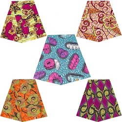 100% Polyester Ankara African Wax Fabric Block Print Tissu for Sawing Wedding Dress Pagne Material Handmake Patchwork By Yards