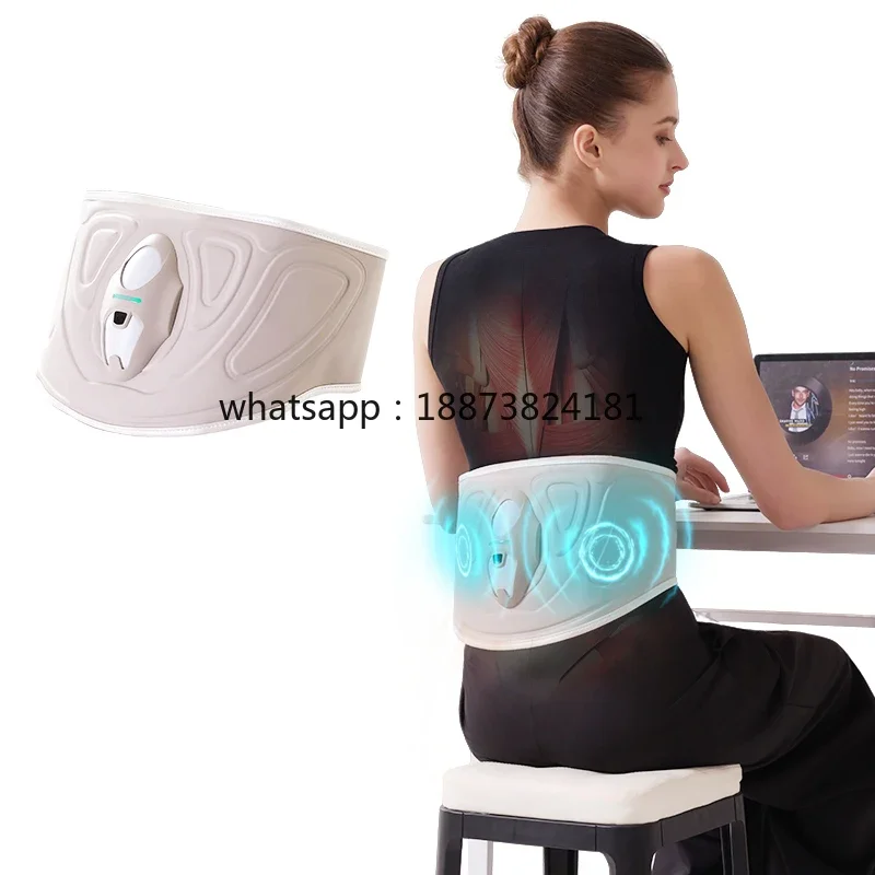 Deep Tissue Waist Massager with Airbag Compression and Soothing Heat Therapy  Rechargeable Back Massage Belt for Muscle Knots fa