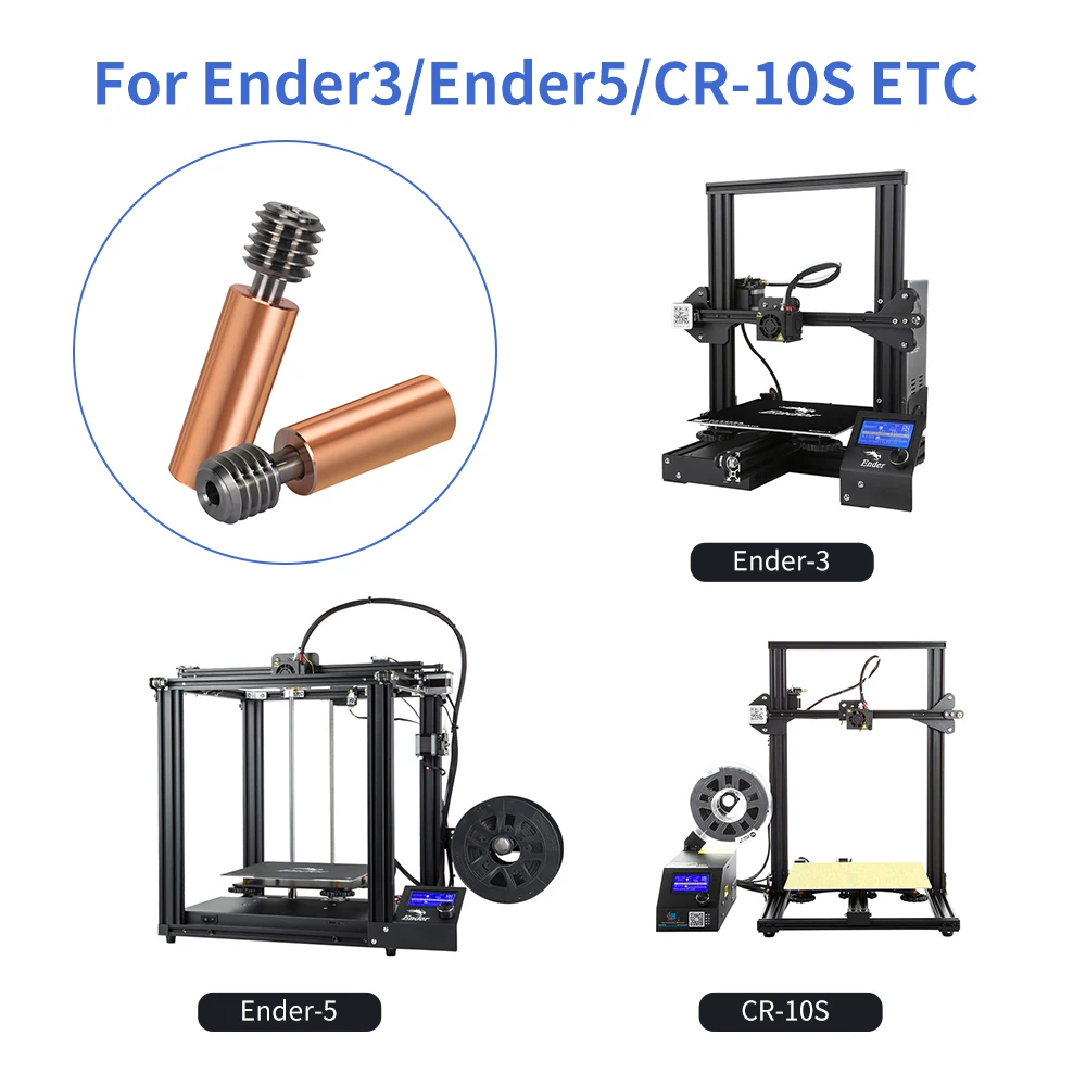 Disjoncteur thermique bimétallique pour Ender3, Ender5, CR10s, alliage de titane, cuivre, gorge plaquée, coupure thermique pour CR10s, Ender 5/3, Hotend